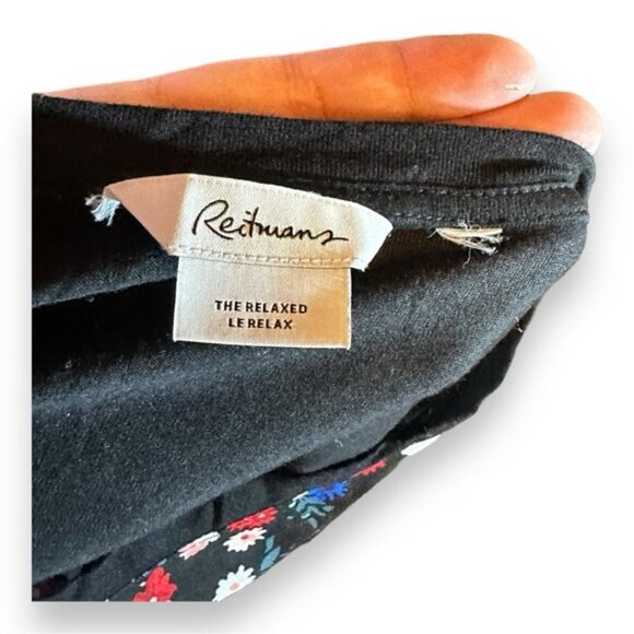 Women’s 2X Reitmans Relaxed Fit 3/4 Sleeve Ascending Floral Pattern Silk Screen - Picture 8 of 8